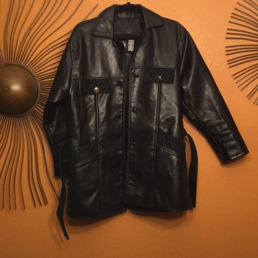 Versace women’s leather coat